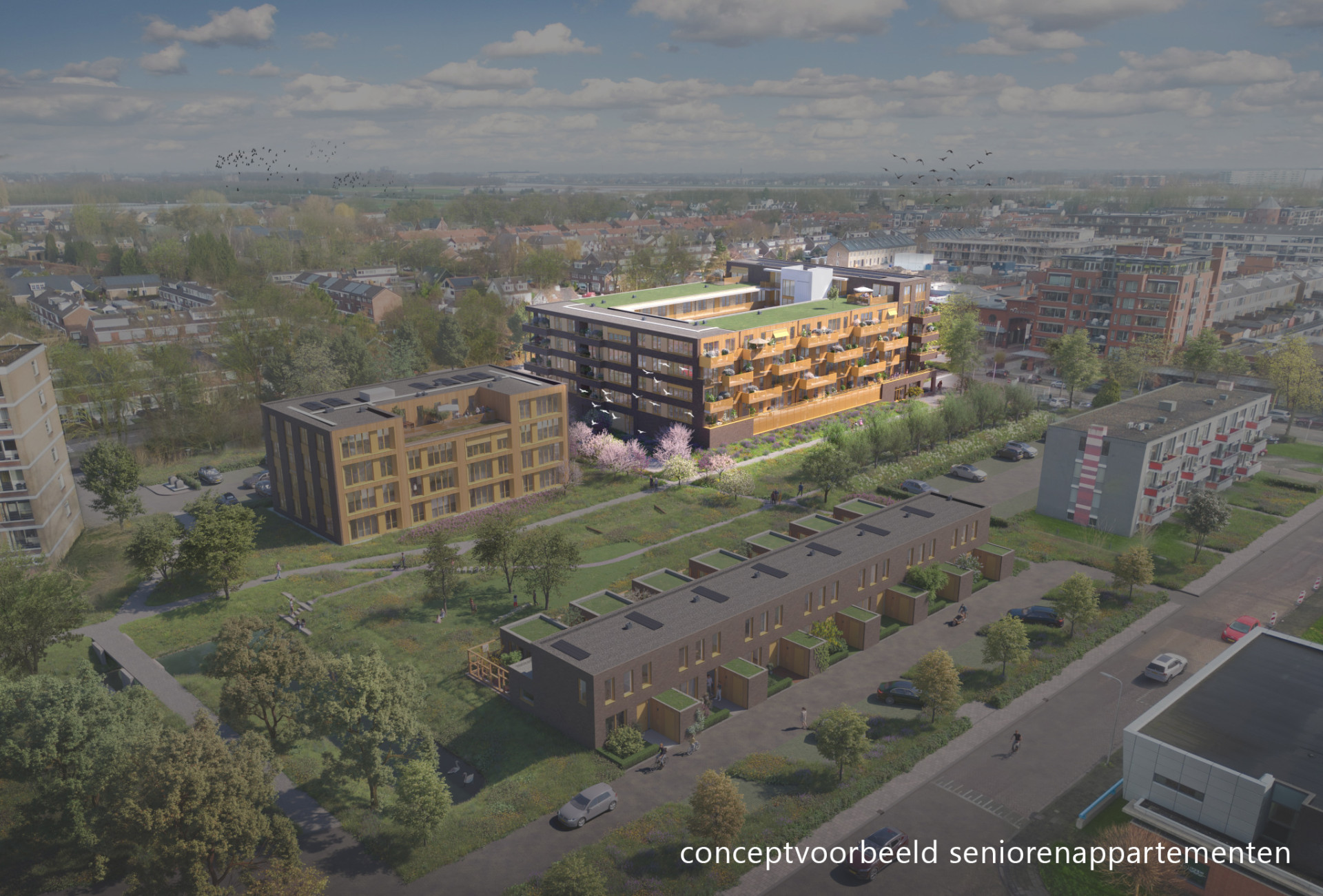 Vogelvlucht 01 Ambachts Lint small conceptvoorbeeld seniorenappartementen